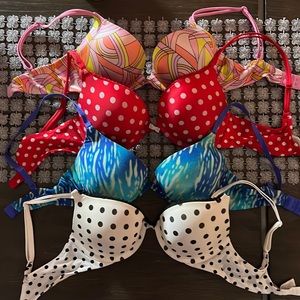 Victoria Secret 4 ‘Very Sexy’ pushup Bra’s 34C Preloved excellent condition HOT